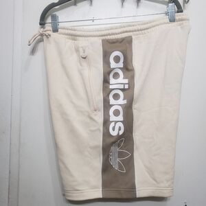 adidas Originals HR4689 Men's Sz L Beige Itasca French Terry Shorts